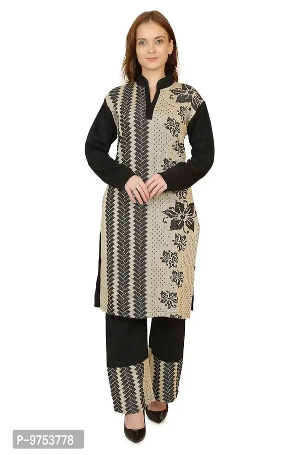 Women Woolen Palazo Set Being  - L