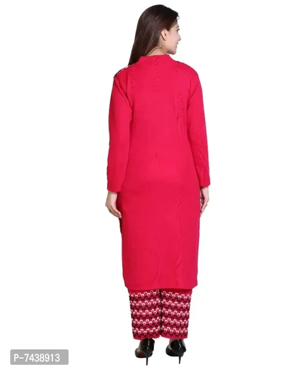 Wollen Kurta Set For Women - Red