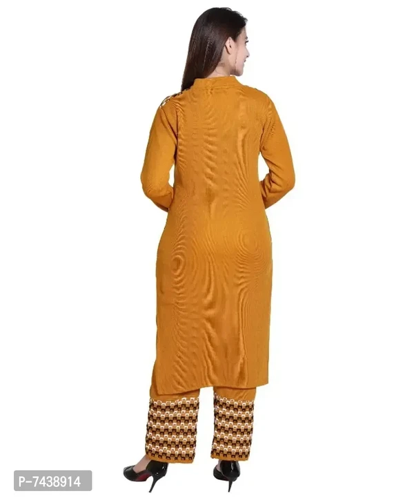 Wollen Kurta Set For Women - Tangerine