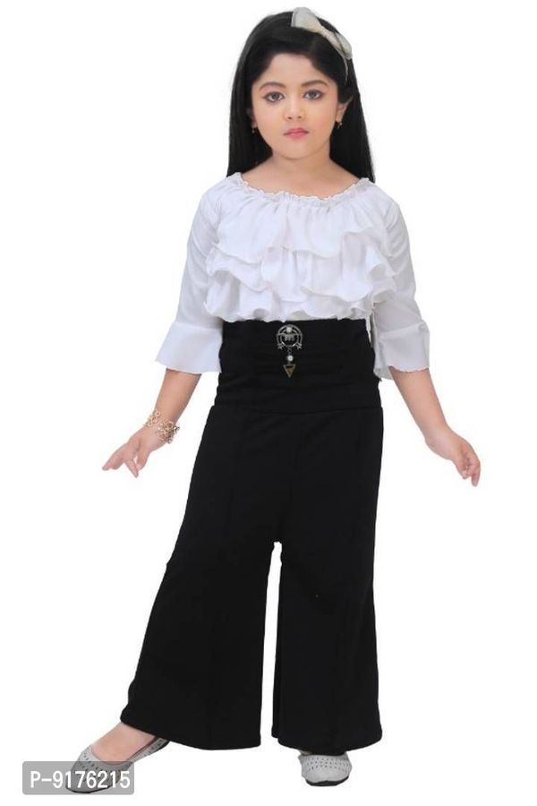Partywear Cotton Top with Palazzo Set - 2-3 Years