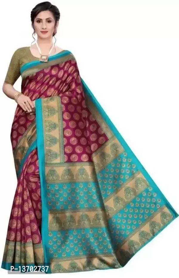 Art Silk Saree With Blouse Piece For Women 