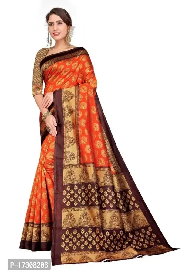 Beautiful Art Silk Saree With Blouse Piece 