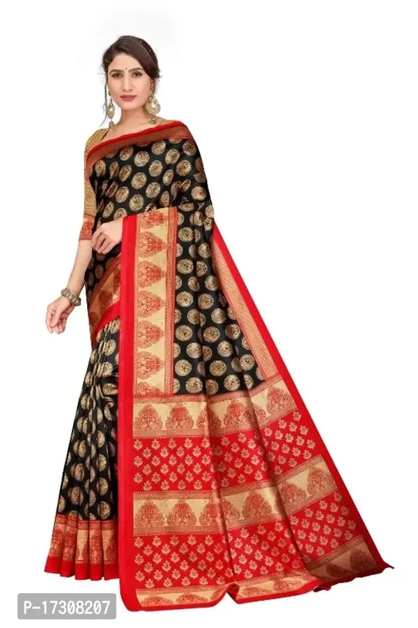 Beautiful Art Silk Saree With Blouse Piece 