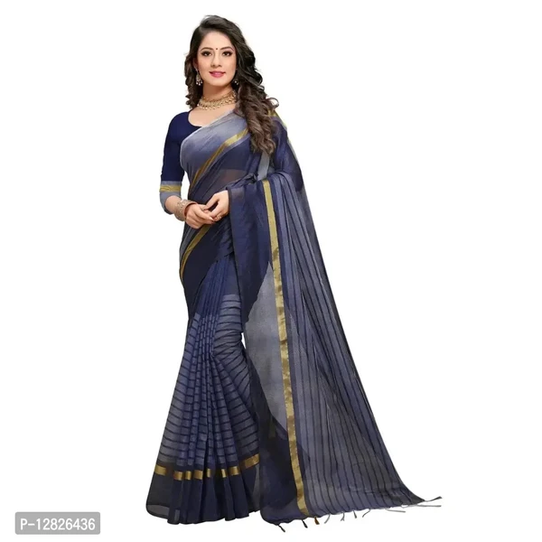 Polycotton Saree With Blouse Piece 