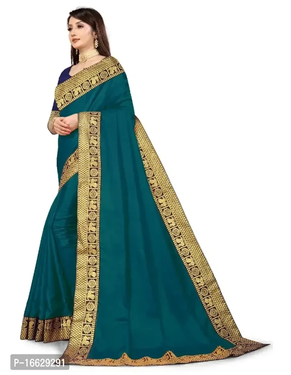 Vichitra Silk Jacquard Lace Border Saree 