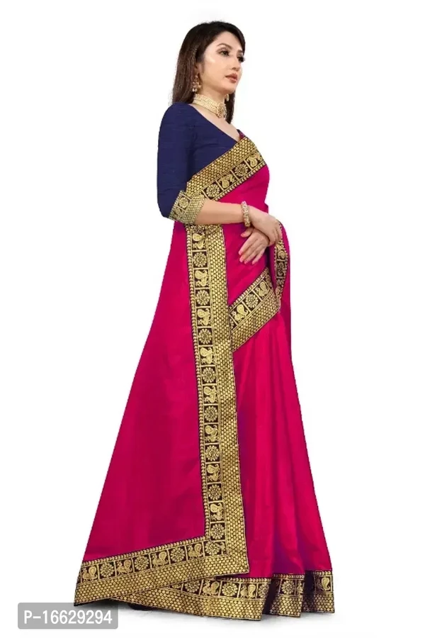 Vichitra Silk Jacquard Lace Border Saree 