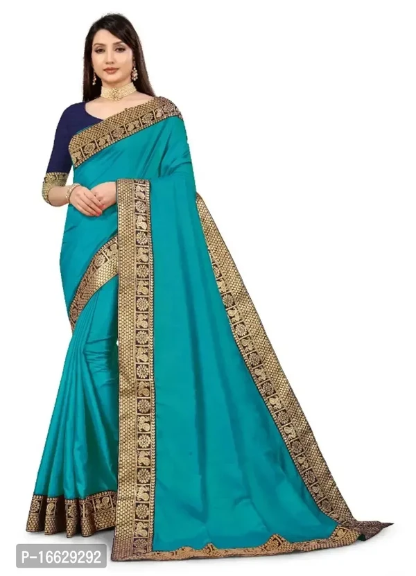 Vichitra Silk Jacquard Lace Border Saree 