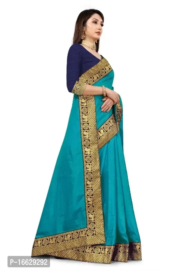 Vichitra Silk Jacquard Lace Border Saree 