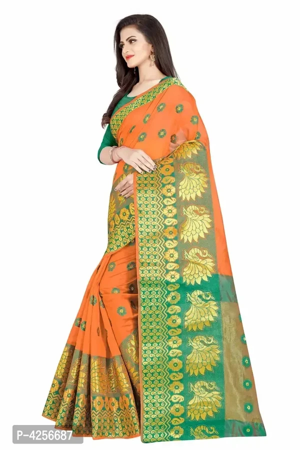 Banarasi Border Cotton Blend Saree 