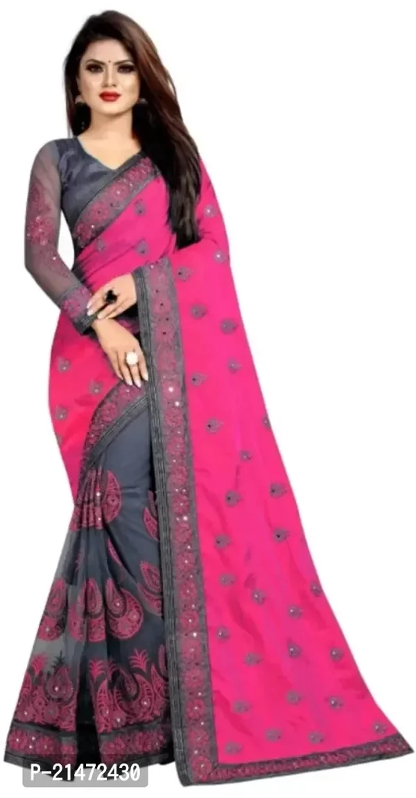 Classic Net Embroidered Saree