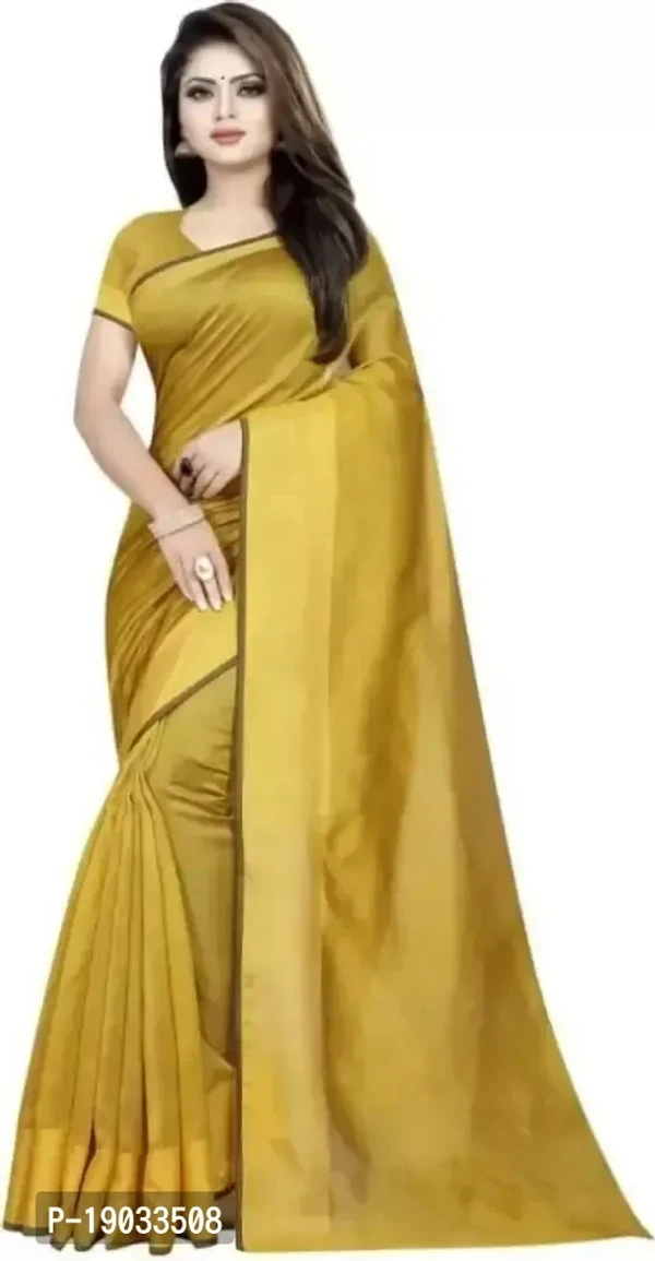 Cotton Silk Saree Golden Border