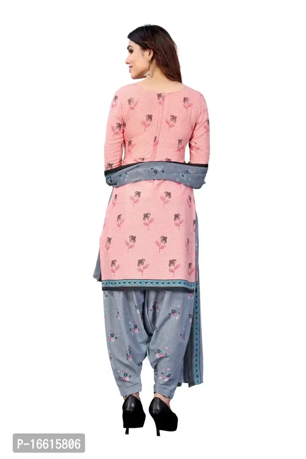 Classic Crepe Printed Dress Material With Dupatta For Women 