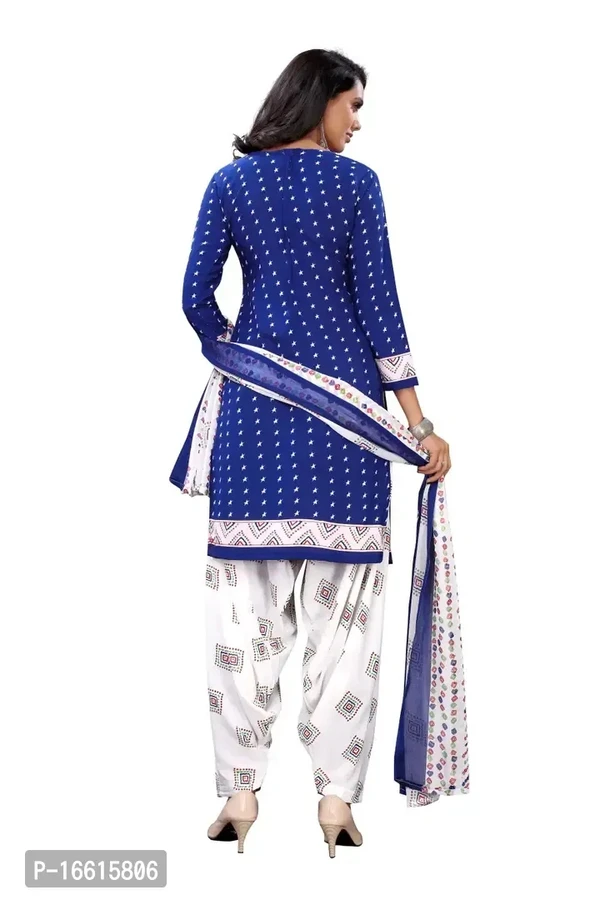 Classic Crepe Printed Dress Material With Dupatta For Women 