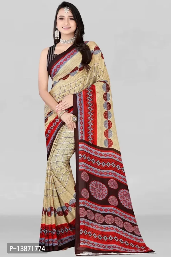 Stylish Georgette Multicoloured Printed Saree