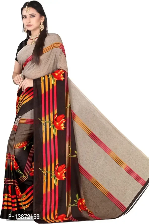 Stylish Georgette Multicoloured Printed Saree