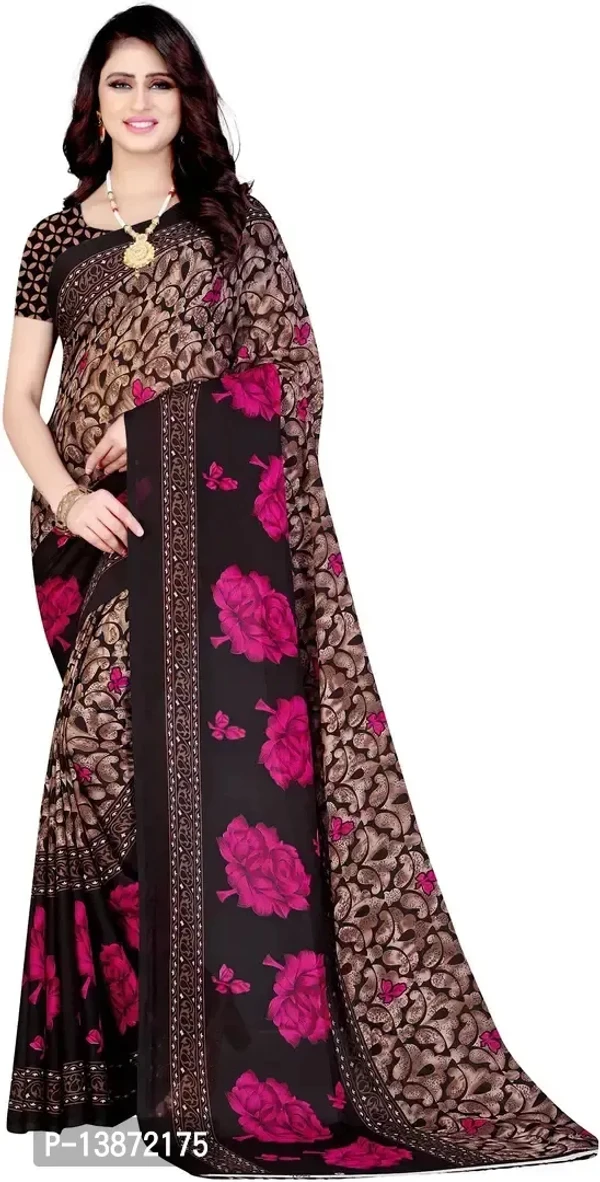 Stylish Georgette Multicoloured Printed Saree