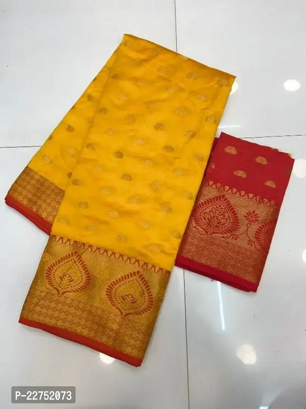 Soft Litchi Silk Jacquard Butta Weaving Saree