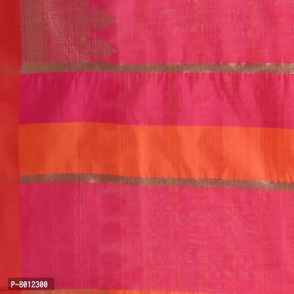 Banarasi Chanderi Cotton Silk Saree Pink Color 