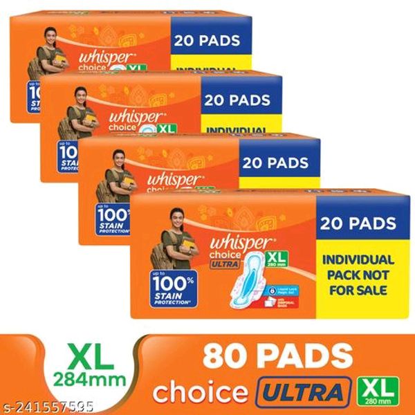 Whisper Choice Sanitary Pad For Women Ultra XL Aj - Free Size