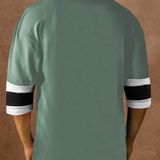 Color block Loose Fit Black HipHop T-shirt For Men - XL, Red