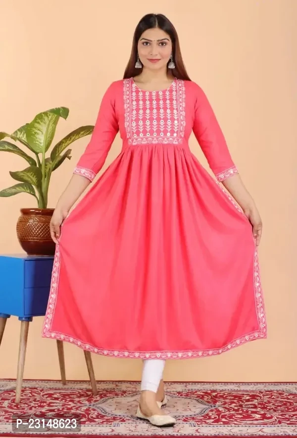 Women Stylish Rayon Casual Kurta 