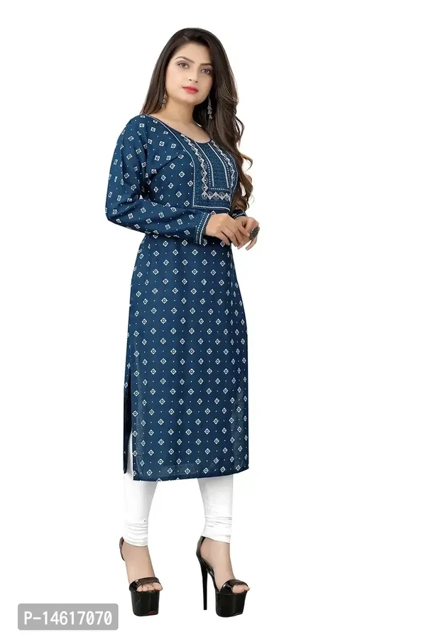 Zokhi Women Embroidered With Mirrar Kurti - M