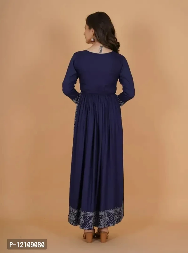 Stylish New Premium Collections Blue Rayon Kurta  - S