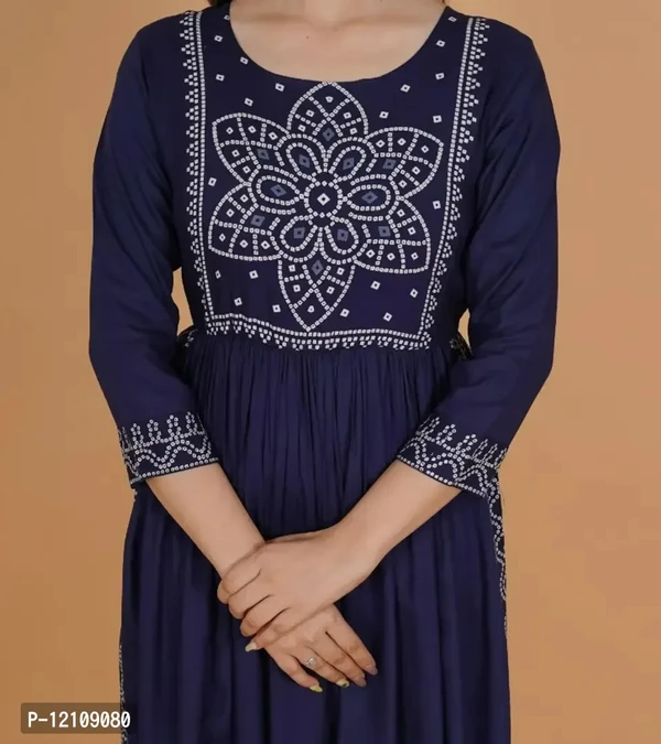 Stylish New Premium Collections Blue Rayon Kurta  - M