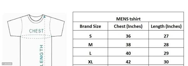 Men's Round Neck Half Sleeve White Color  T-shirt - M