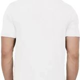 Men's Round Neck Half Sleeve White Color  T-shirt - L