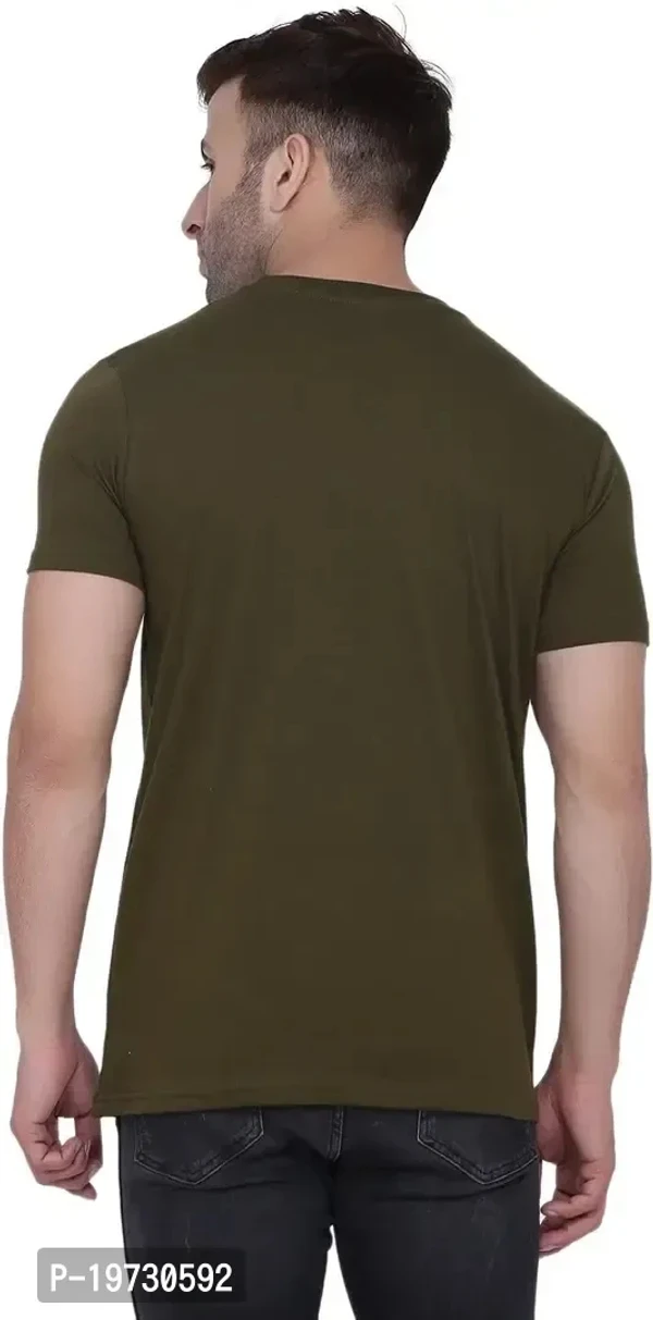 BET Branded Men's Roundneck Printed T-shirt (XX -Large, Olive) - 2XL