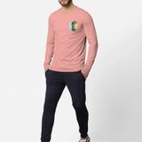 Trendy Front And Back Printed Full Sleeve/ Long Sleeve T-shirt For Men - M