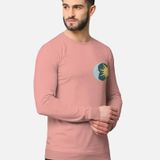Trendy Front And Back Printed Full Sleeve/ Long Sleeve T-shirt For Men - L
