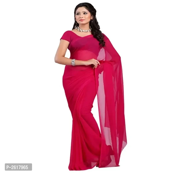 Combo Of 2 Saree Georgette Dyed Saree