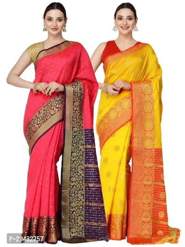 Beauty Cotton Silk Saree With Blouse Piece 