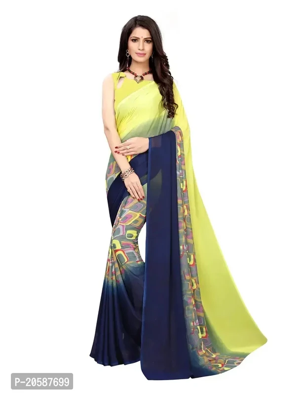 Women Printed Georgette Saree With Blouse Piece Pack Of 3