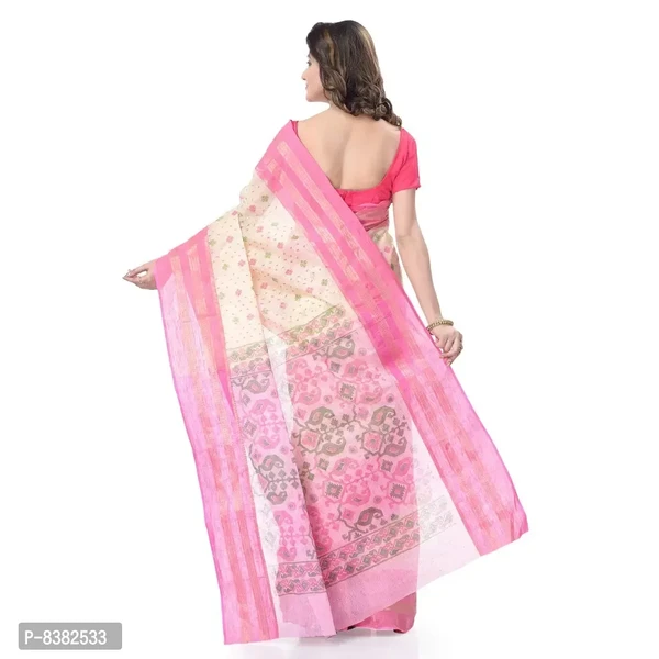 Desh Women Tant Cotton Saree Without Blouse Piece  - Free Size