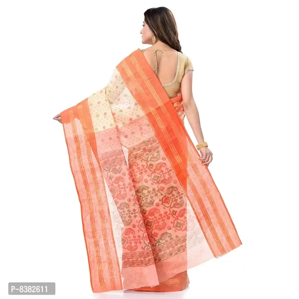 Desh Women Tant Cotton Saree Without Blouse Piece  - Free Size