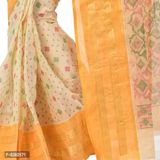 Desh Bidesh Women Bengal Jamdani Printed Design Pure Handloon Cotton Saree  - 5.6m
