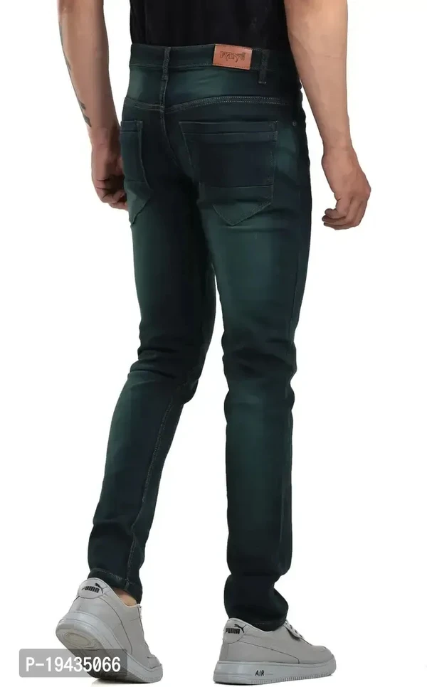 Stylish Demim Lycra Blend Mid Rise Jean's For Men  - 32