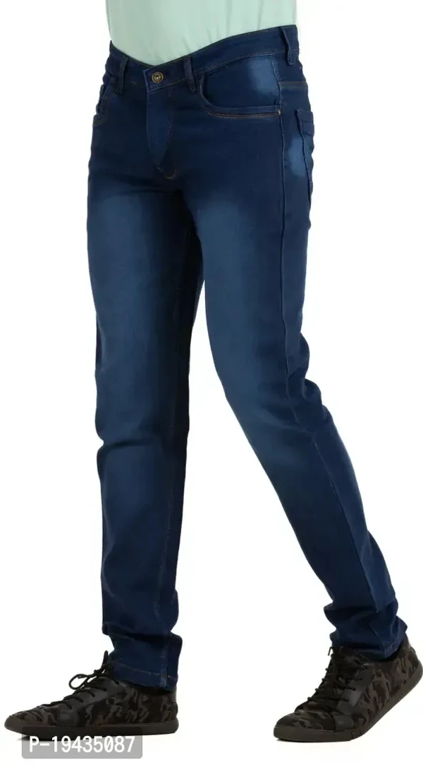 Stylish Denim Lycra Blend Mid -Rise Jeans For Men - 30