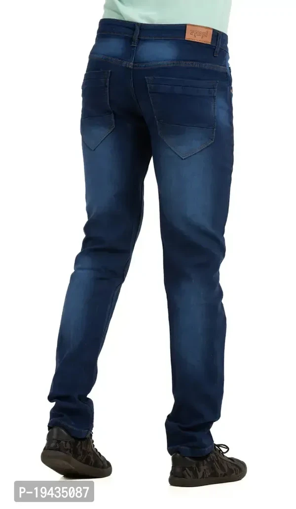 Stylish Denim Lycra Blend Mid -Rise Jeans For Men - 34