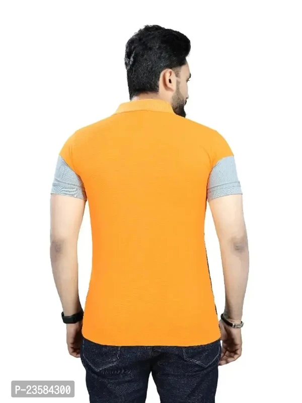 Men Colorblock Polo Neck Poly Cotton Sea Green Tshirts  - M