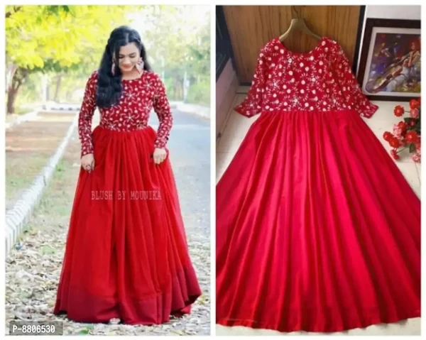 Trendy Attractive Georgette Gown - L