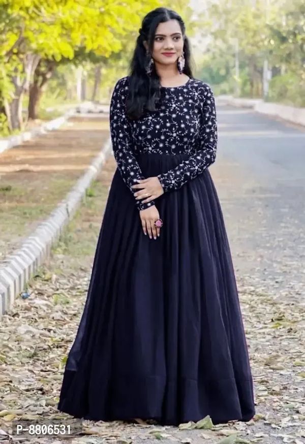 Trending Attractive Georgette Gown - L
