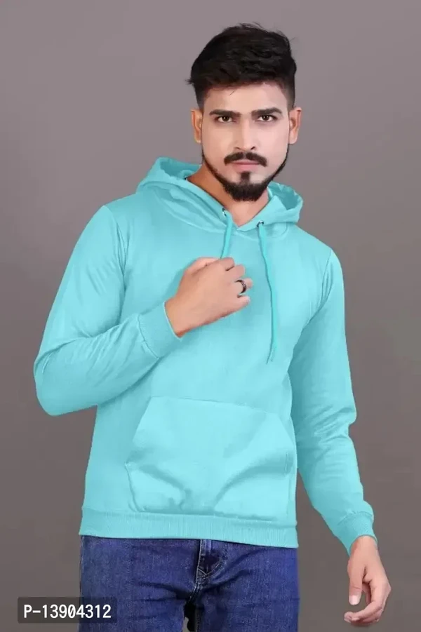 Classic PollyCotton Solid Winter Hoodie For Men - S