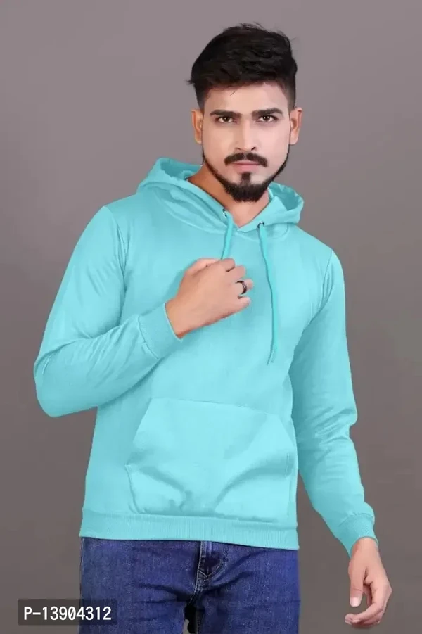Classic PollyCotton Solid Winter Hoodie For Men - M