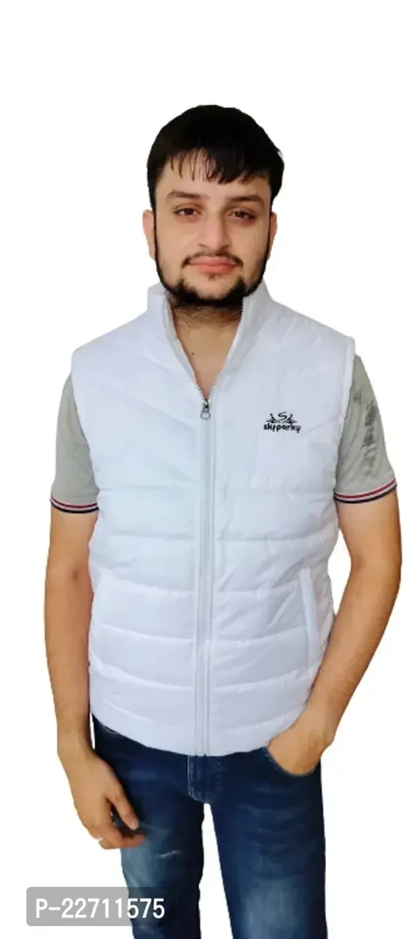 Stylish Fancy Nylon Solid Jackets For Men  - L