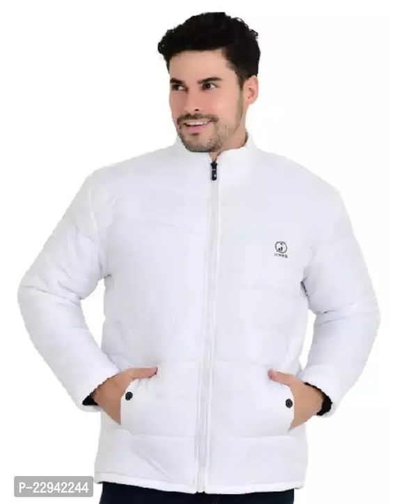 Trendy Wool Blend Solid Jacket For Men  - M