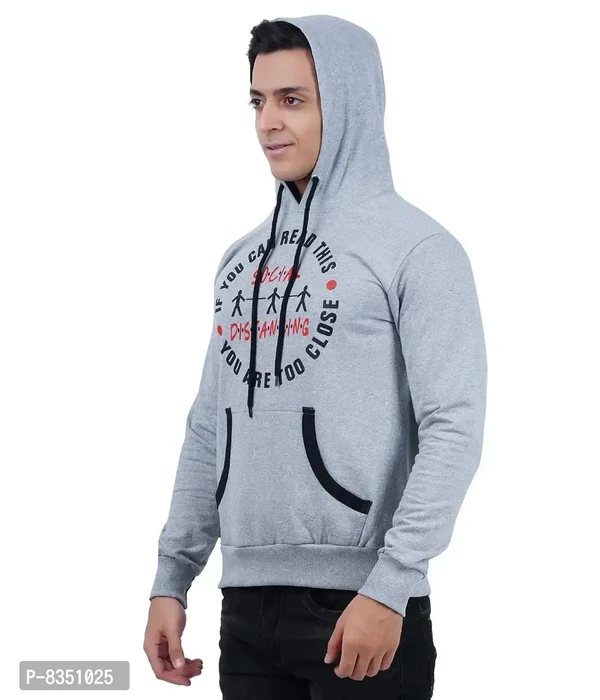 Zebu Men's Full Sleeve Cotton Blend Sweater with Hoodie and Pocket( Pack Of 1). - L